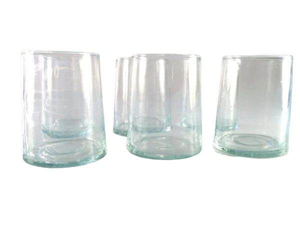 HANDGEFERTIGTES MUNDGEBLASENES GLAS, 6er-Set, IN KONISCHER FORM