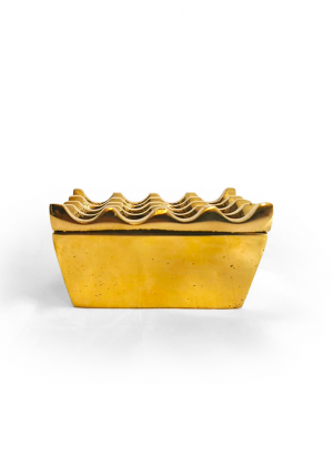 Aschenbecher Quadratischer aus 100 % recyceltem Messing – Winddicht mit Gitter