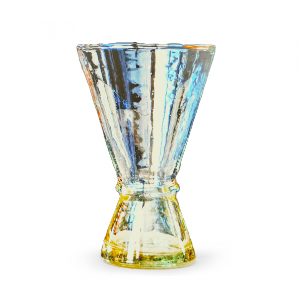 Beldi 6er-Set – Mundgeblasene Weingläser, Sektgläser & Champagnergläser aus Recyclingglas Messingring aus recyceltem Glas - Image 2