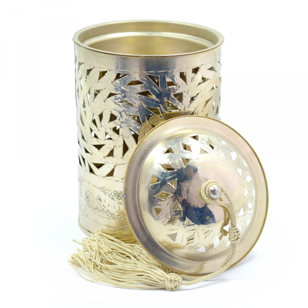 Orientalische Duftlampe Windlicht – Handarbeit aus Marrakesch (Silber) - Image 4