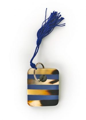 Horn Design Schlüsselanhänger  hellblau