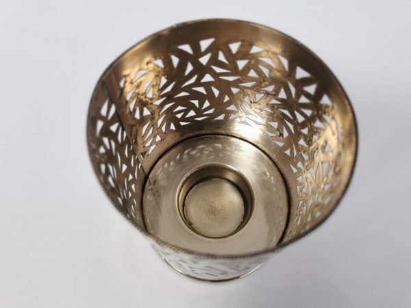 Orientalische Duftlampe Windlicht – Handarbeit aus Marrakesch (Silber) - Image 6