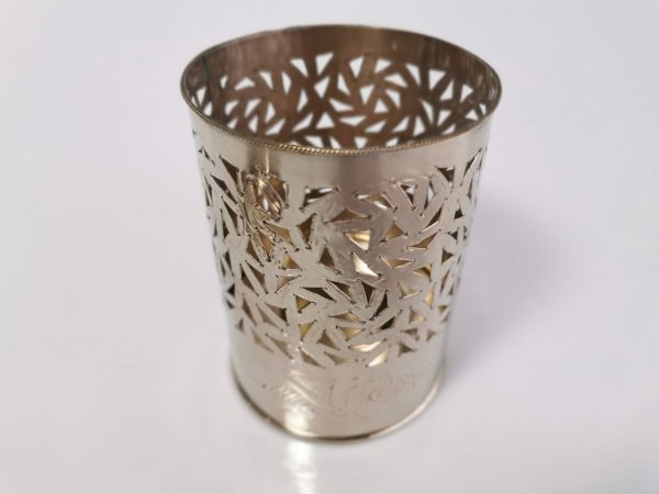 Orientalische Duftlampe Windlicht – Handarbeit aus Marrakesch (Silber) - Image 5